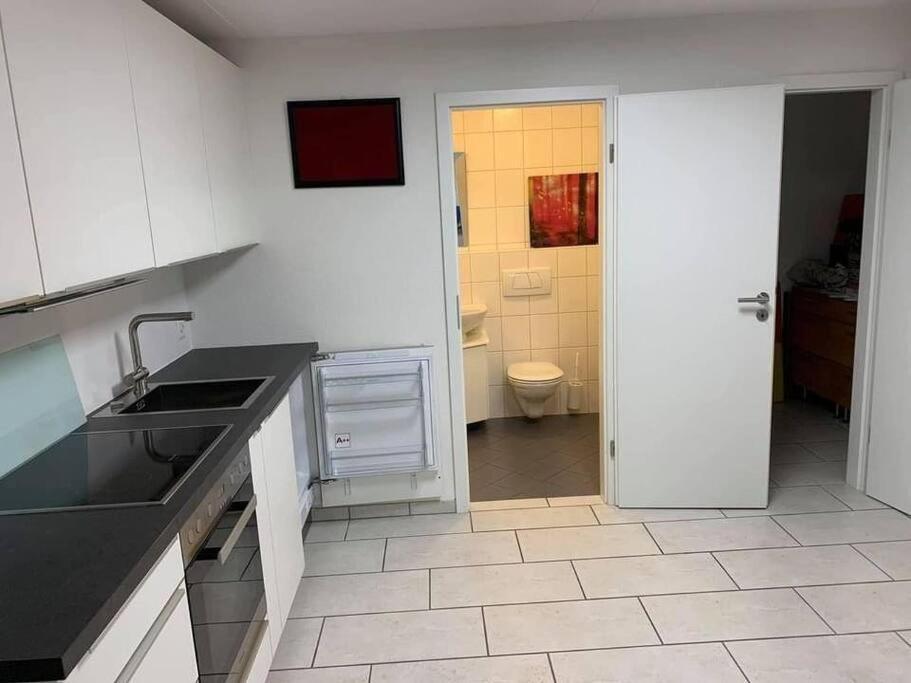 Basel - 5 Mins Away - Modern Basement Studio With Kitchen 35M2 In Muttenz Exterior photo